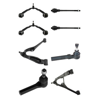 TRQ® - Front Lower and Upper Control Arm with Ball Joint and Tie Rod End Kit