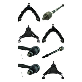 TRQ® - Front Lower and Upper Control Arm with Ball Joint and Tie Rod End Kit