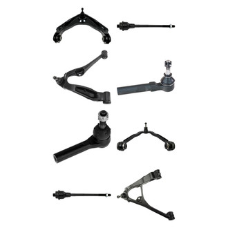 TRQ® - Front Lower and Upper Control Arm with Ball Joint and Tie Rod End Kit