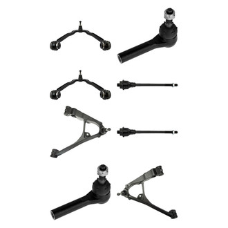TRQ® - Front Lower and Upper Control Arm with Ball Joint and Tie Rod End Kit