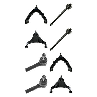TRQ® - Front Lower and Upper Control Arm with Ball Joint and Tie Rod End Kit