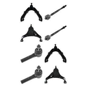 TRQ® - Front Lower and Upper Control Arm with Ball Joint and Tie Rod End Kit