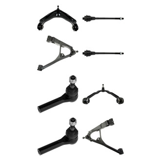 TRQ® - Front Lower and Upper Control Arm with Ball Joint and Tie Rod End Kit