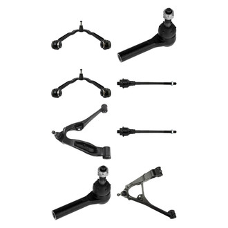 TRQ® - Front Lower and Upper Control Arm with Ball Joint and Tie Rod End Kit
