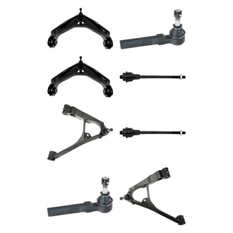 TRQ® - Front Lower and Upper Control Arm with Ball Joint and Tie Rod End Kit