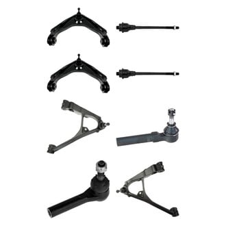 TRQ® - Front Lower and Upper Control Arm with Ball Joint and Tie Rod End Kit
