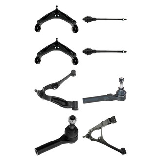 TRQ® - Front Lower and Upper Control Arm with Ball Joint and Tie Rod End Kit
