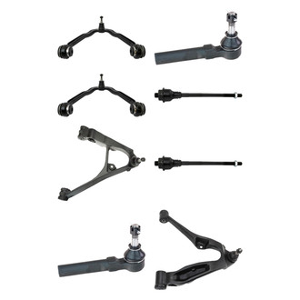 TRQ® - Front Lower and Upper Control Arm with Ball Joint and Tie Rod End Kit