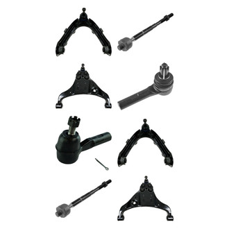 TRQ® - Front Lower and Upper Control Arm with Ball Joint and Tie Rod End Kit