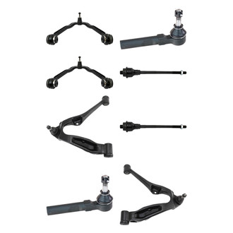 TRQ® - Front Lower and Upper Control Arm with Ball Joint and Tie Rod End Kit