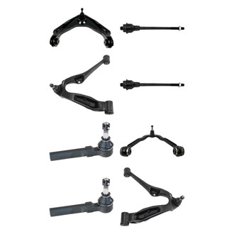 TRQ® - Front Lower and Upper Control Arm with Ball Joint and Tie Rod End Kit