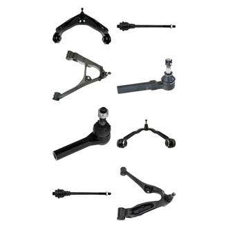 TRQ® - Front Lower and Upper Control Arm with Ball Joint and Tie Rod End Kit