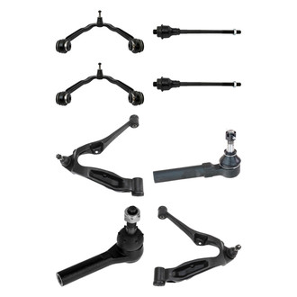 TRQ® - Front Lower and Upper Control Arm with Ball Joint and Tie Rod End Kit