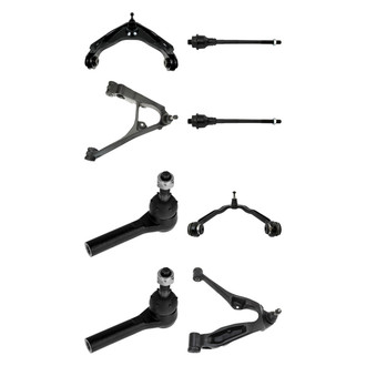 TRQ® - Front Lower and Upper Control Arm with Ball Joint and Tie Rod End Kit