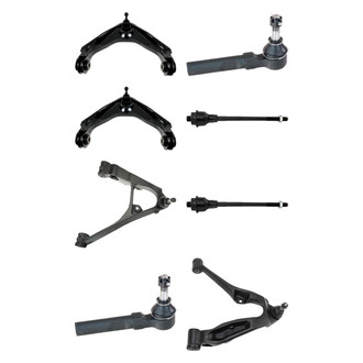 TRQ® - Front Lower and Upper Control Arm with Ball Joint and Tie Rod End Kit