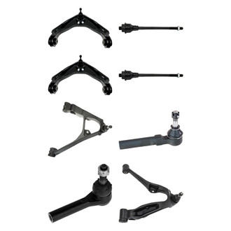 TRQ® - Front Lower and Upper Control Arm with Ball Joint and Tie Rod End Kit