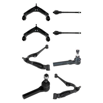 TRQ® - Front Lower and Upper Control Arm with Ball Joint and Tie Rod End Kit