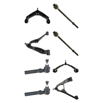 TRQ® - Front Lower and Upper Control Arm with Ball Joint and Tie Rod End Kit