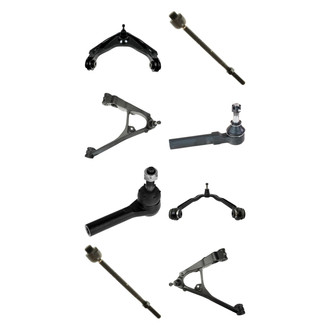 TRQ® - Front Lower and Upper Control Arm with Ball Joint and Tie Rod End Kit