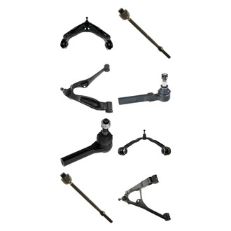 TRQ® - Front Lower and Upper Control Arm with Ball Joint and Tie Rod End Kit
