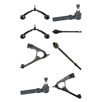 TRQ® - Front Lower and Upper Control Arm with Ball Joint and Tie Rod End Kit