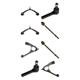 TRQ® - Front Lower and Upper Control Arm with Ball Joint and Tie Rod End Kit
