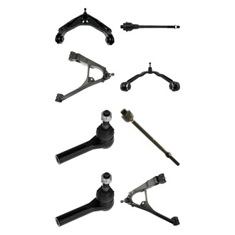 TRQ® - Front Lower and Upper Control Arm with Ball Joint and Tie Rod End Kit