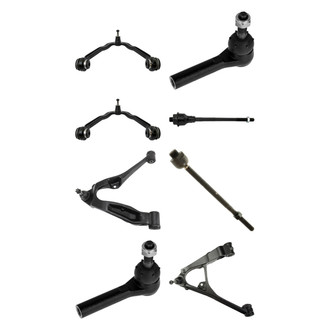TRQ® - Front Lower and Upper Control Arm with Ball Joint and Tie Rod End Kit