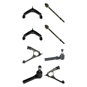 TRQ® - Front Lower and Upper Control Arm with Ball Joint and Tie Rod End Kit