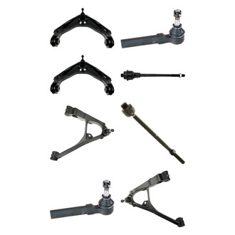 TRQ® - Front Lower and Upper Control Arm with Ball Joint and Tie Rod End Kit