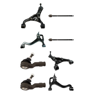 TRQ® - Front Lower and Upper Control Arm with Ball Joint and Tie Rod End Kit