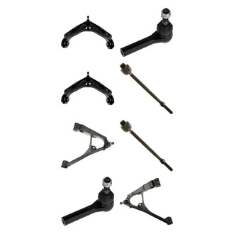 TRQ® - Front Lower and Upper Control Arm with Ball Joint and Tie Rod End Kit