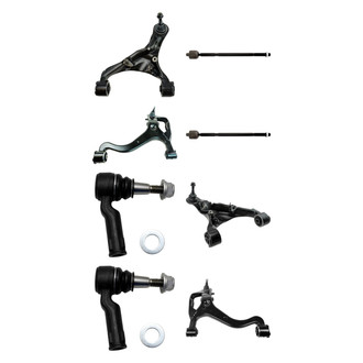 TRQ® - Front Lower and Upper Control Arm with Ball Joint and Tie Rod End Kit