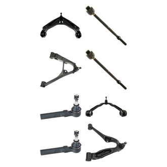 TRQ® - Front Lower and Upper Control Arm with Ball Joint and Tie Rod End Kit