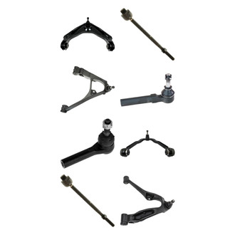 TRQ® - Front Lower and Upper Control Arm with Ball Joint and Tie Rod End Kit