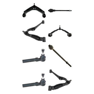 TRQ® - Front Lower and Upper Control Arm with Ball Joint and Tie Rod End Kit