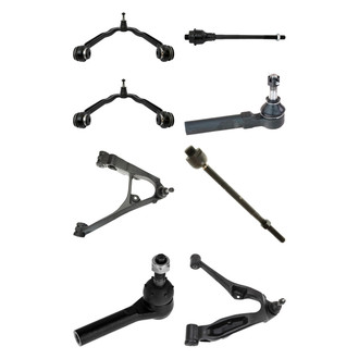TRQ® - Front Lower and Upper Control Arm with Ball Joint and Tie Rod End Kit