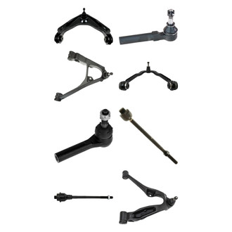 TRQ® - Front Lower and Upper Control Arm with Ball Joint and Tie Rod End Kit