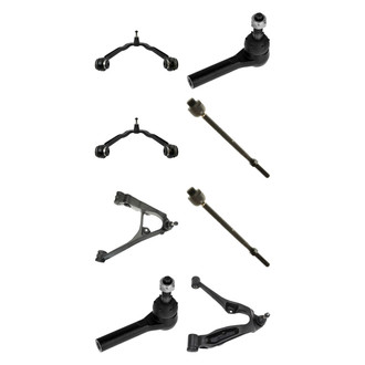 TRQ® - Front Lower and Upper Control Arm with Ball Joint and Tie Rod End Kit