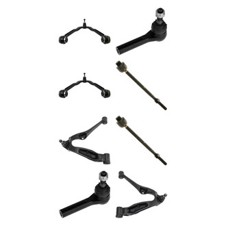 TRQ® - Front Lower and Upper Control Arm with Ball Joint and Tie Rod End Kit