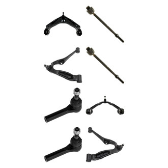 TRQ® - Front Lower and Upper Control Arm with Ball Joint and Tie Rod End Kit