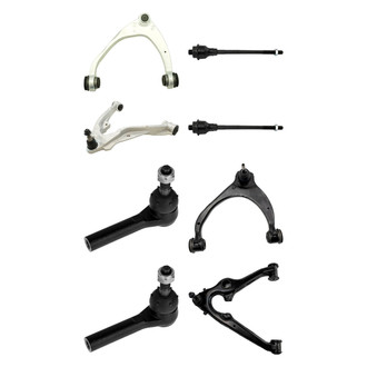 TRQ® - Front Lower and Upper Control Arm with Ball Joint and Tie Rod End Kit
