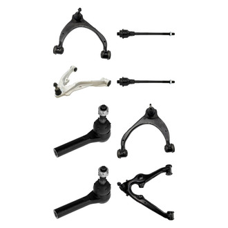 TRQ® - Front Lower and Upper Control Arm with Ball Joint and Tie Rod End Kit