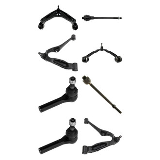 TRQ® - Front Lower and Upper Control Arm with Ball Joint and Tie Rod End Kit