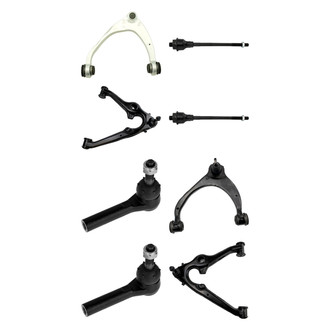 TRQ® - Front Lower and Upper Control Arm with Ball Joint and Tie Rod End Kit