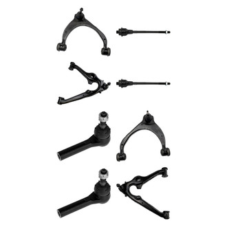 TRQ® - Front Lower and Upper Control Arm with Ball Joint and Tie Rod End Kit