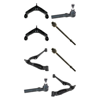 TRQ® - Front Lower and Upper Control Arm with Ball Joint and Tie Rod End Kit
