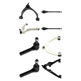 TRQ® - Front Lower and Upper Control Arm with Ball Joint and Tie Rod End Kit