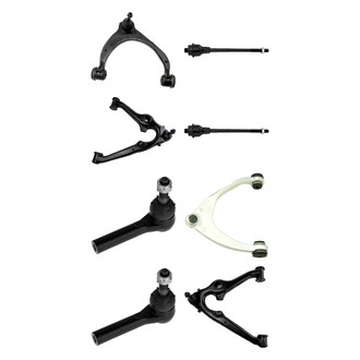 TRQ® - Front Lower and Upper Control Arm with Ball Joint and Tie Rod End Kit
