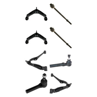 TRQ® - Front Lower and Upper Control Arm with Ball Joint and Tie Rod End Kit